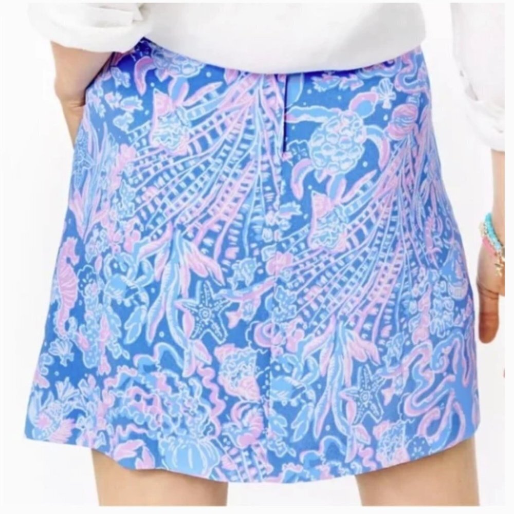 Lilly Pulitzer Jonas High-waisted Skort, Boca Blue Sea What I Sea NWT size 10 - Picture 6 of 9